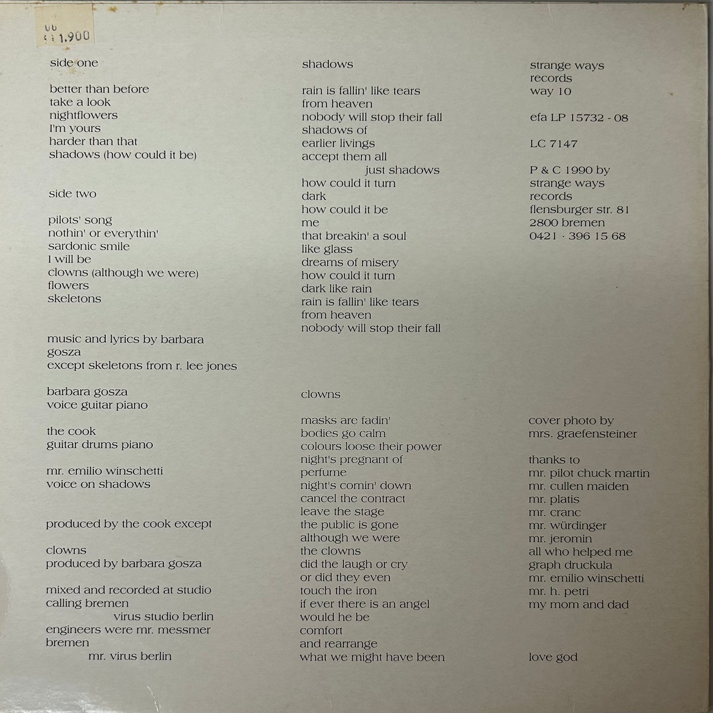 Barbara Gosza - Love it is (LP)