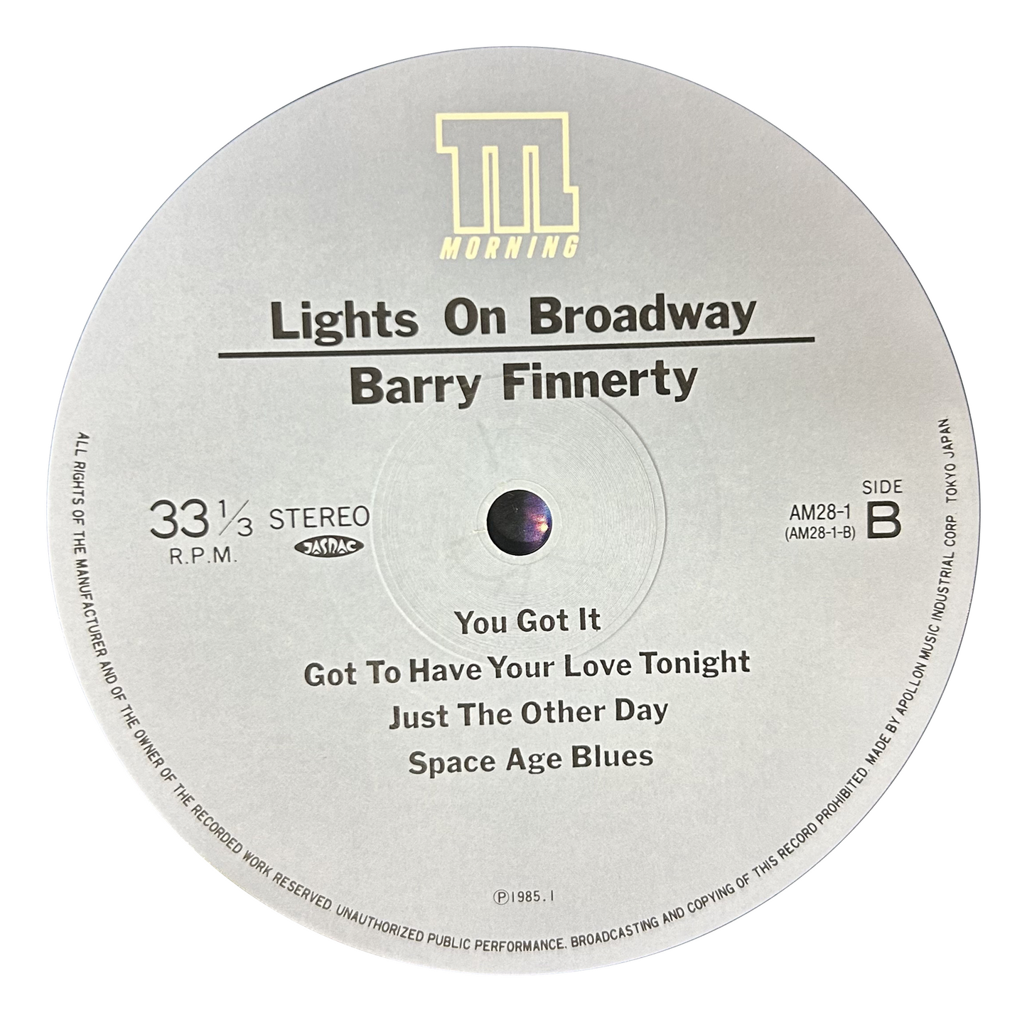 Barry Finnerty -Lights on Broadway (LP)