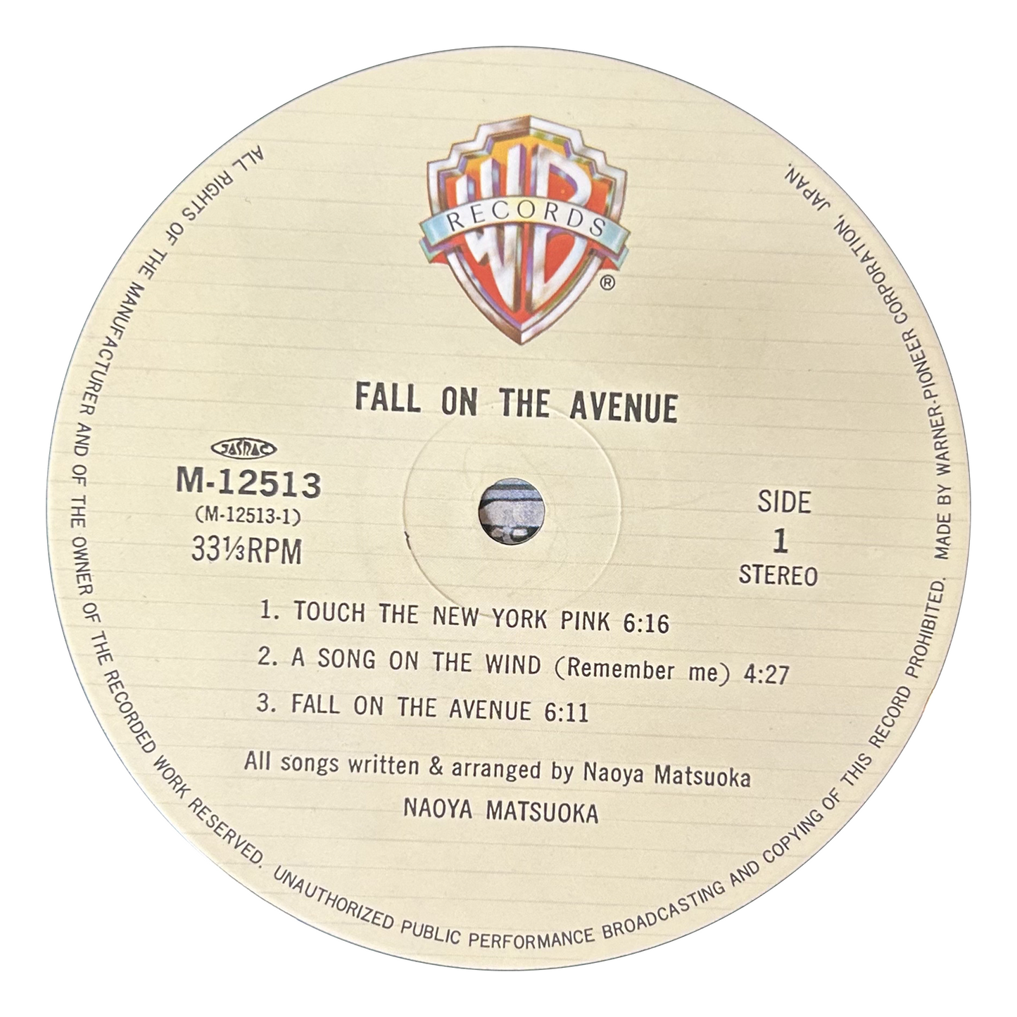 Naoya Matsuoka - Fall On the Avenue (LP)