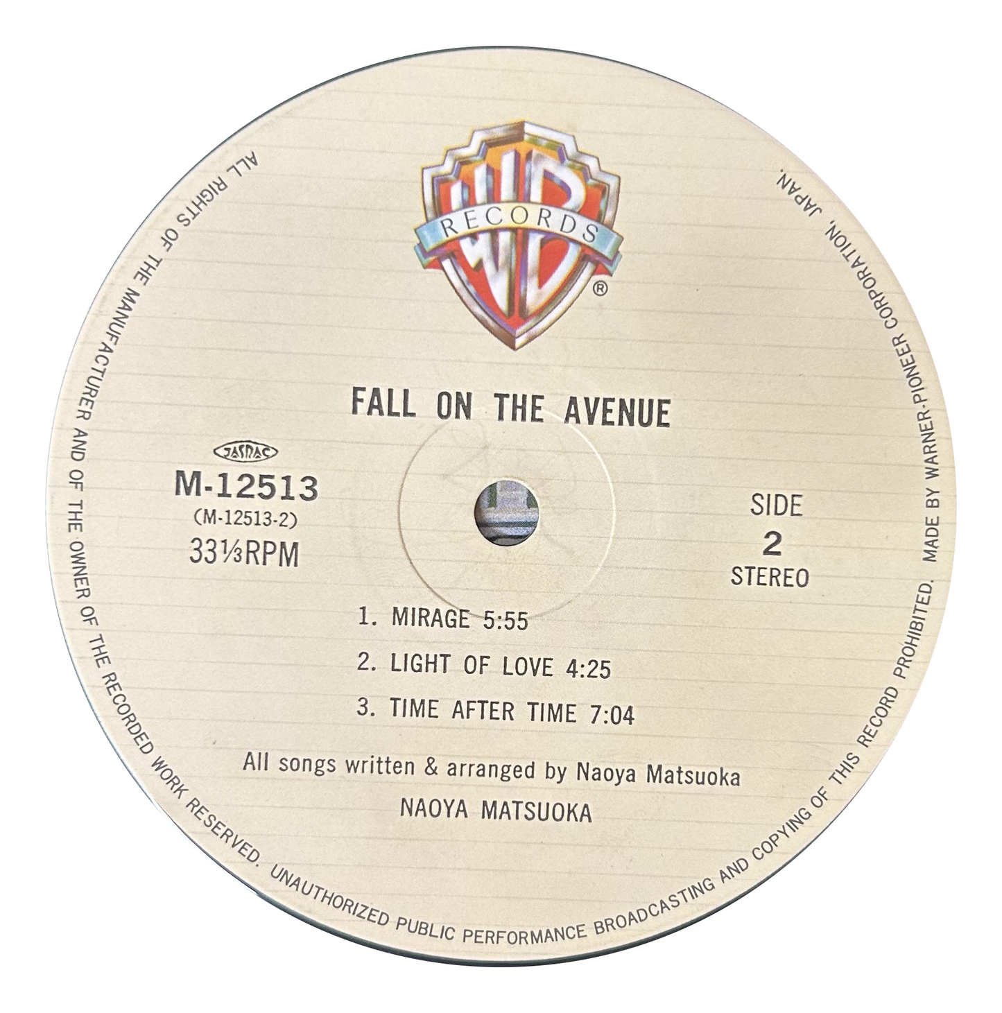 Naoya Matsuoka - Fall On the Avenue (LP)