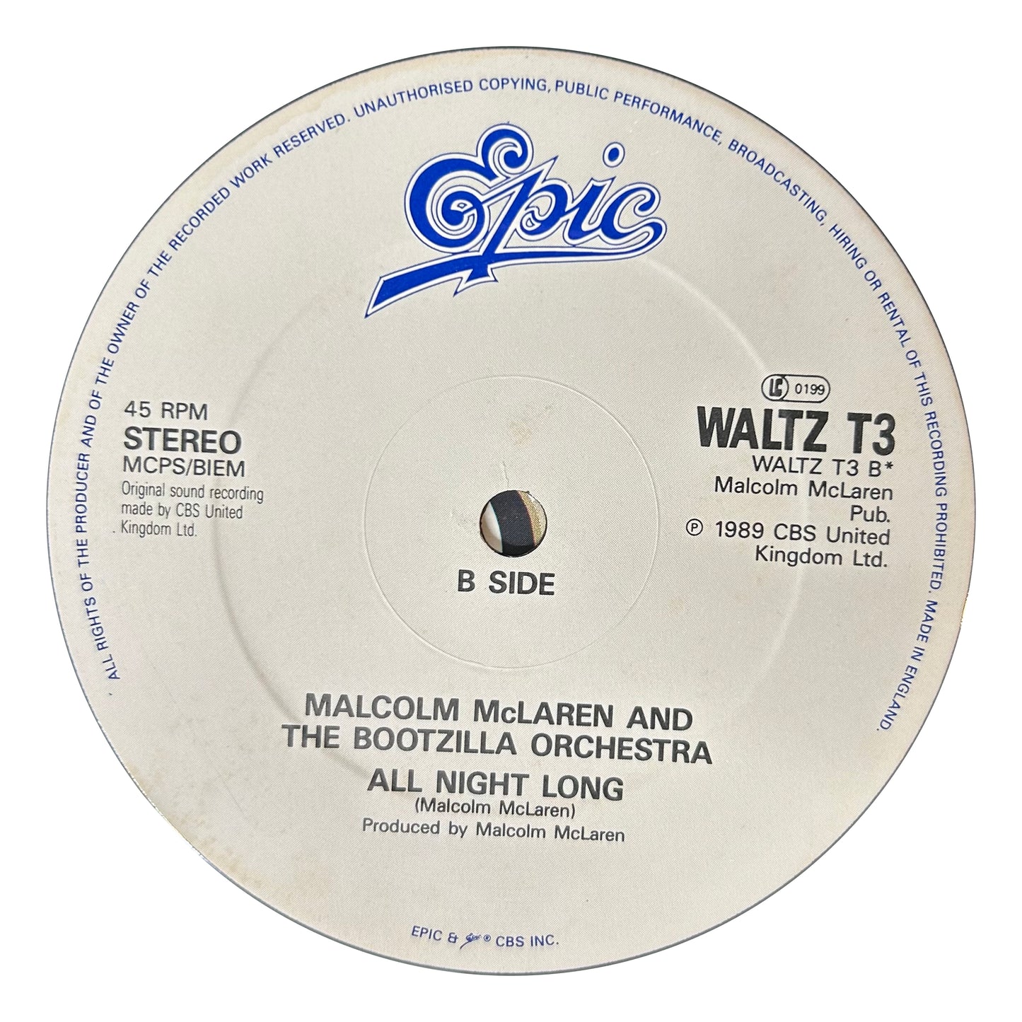 Lisa Marie with Malcolm Mclaren & The Bootzilla Orchestra - Something's Jumpin' In Your Shirt/ All Night Long (12")
