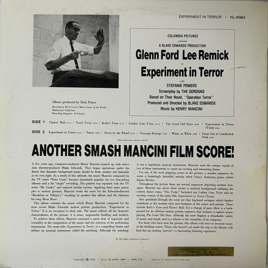 Henry Mancini - Experiment In Terror (LP)