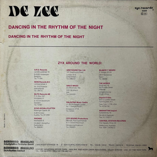 De Lee - Dancing In the Rhythm Of The Night (12")