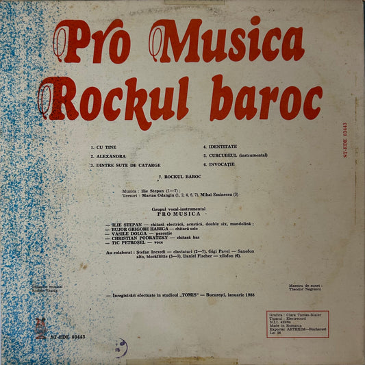 Pro Musica - Rockul Baroc (LP)