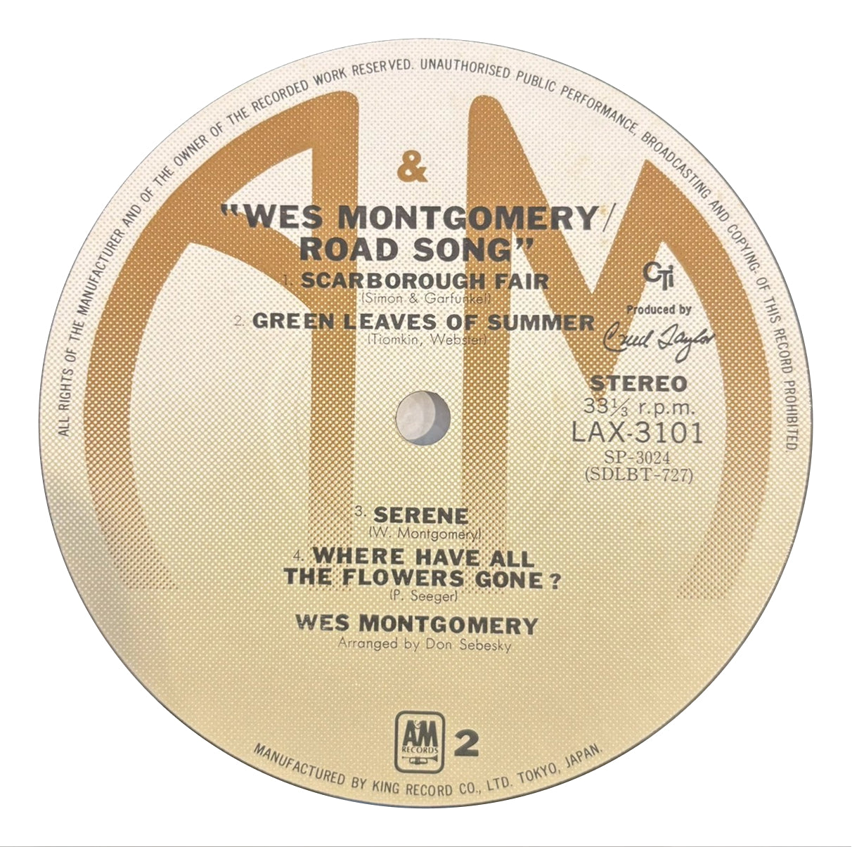 Wes Montgomery -  Road Song(LP)