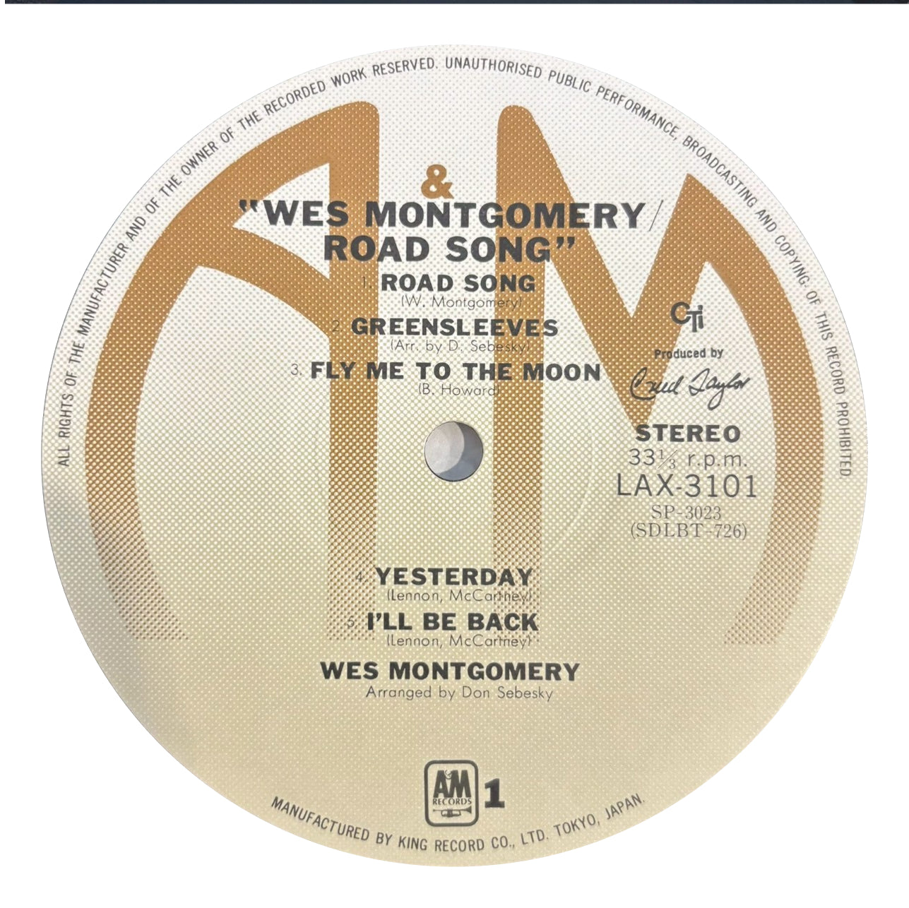 Wes Montgomery -  Road Song(LP)