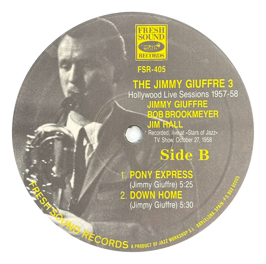 The Jimmy Giuffre 3 -  Hollywood Live Sessions 1957-58(LP)