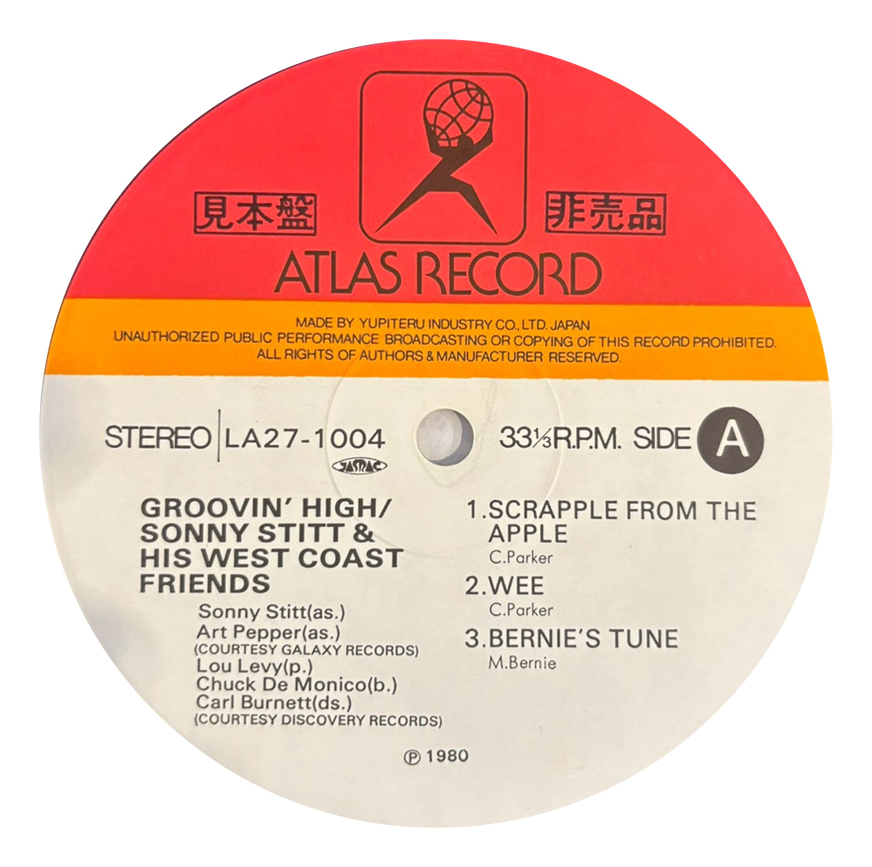 Sonny Stitt & His West Coast Friends  - Groovin High (LP)