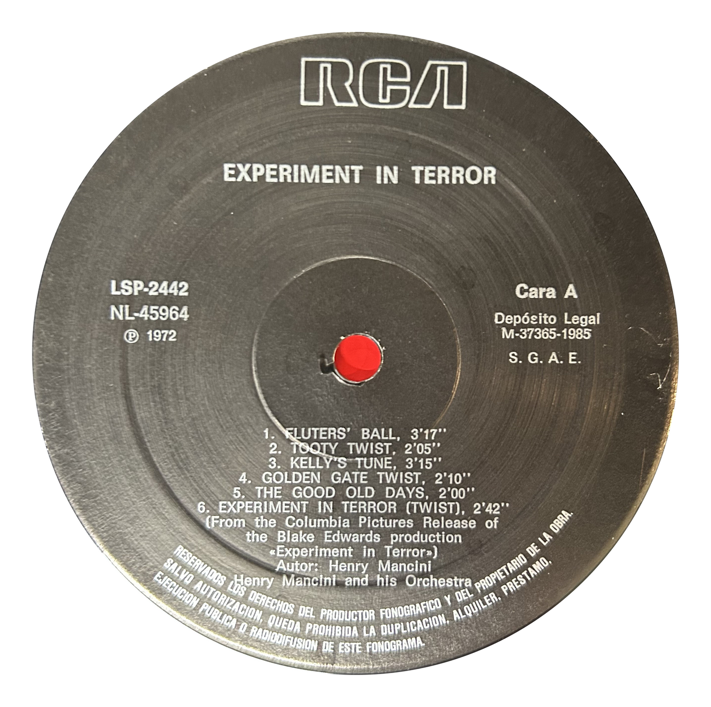 Henry Mancini - Experiment In Terror (LP)