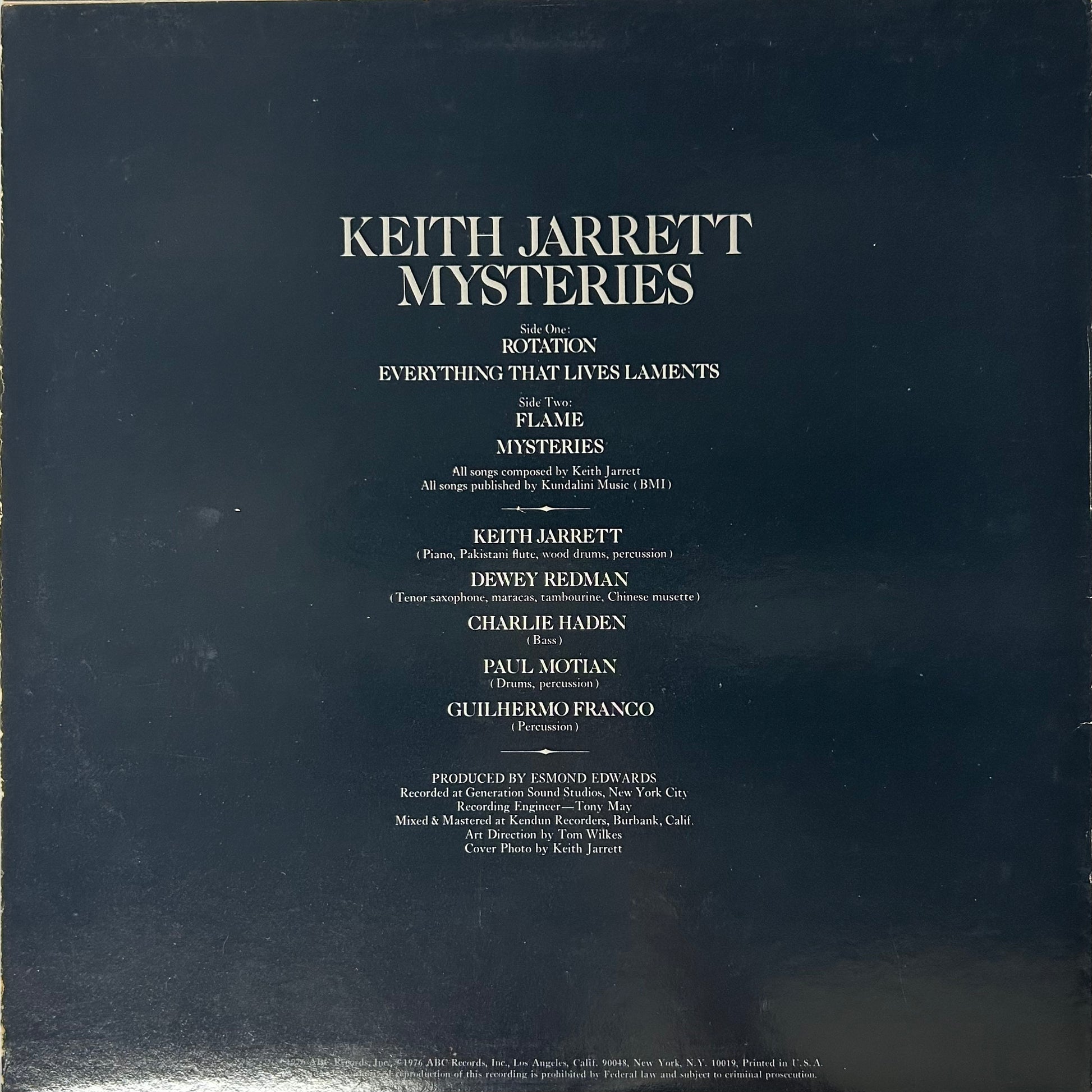 Keith Jarrett - Mysteries (LP)